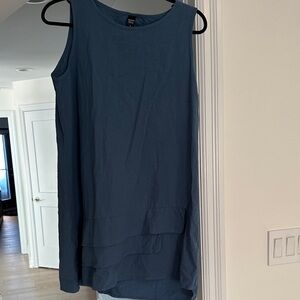 Sleeveless Blue Mini Dress